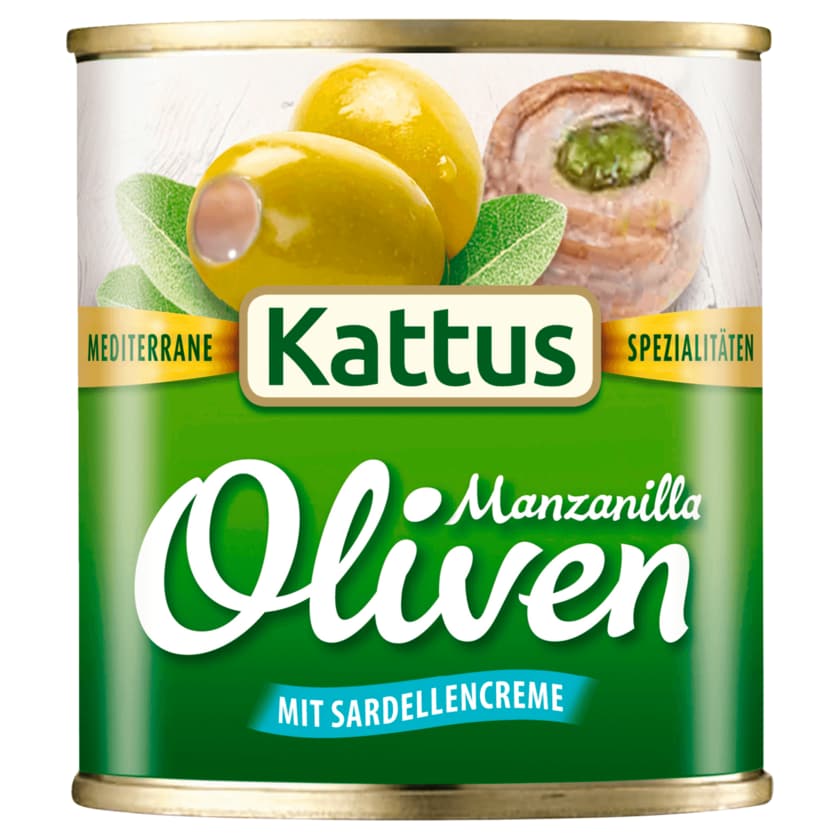 Kattus Große Oliven mit Sardellen-Creme 85g